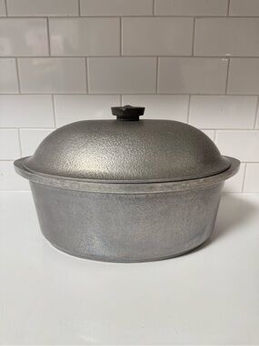 Vintage CLUB Cast Aluminum Roaster with Dome Lid - Gray